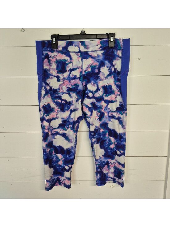 Champion Pants - Champion Colorful Athletic Capri Leggings With Tie Dye Print Womens XL